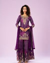 Purple Elegance Palazzo Suit